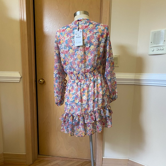NWT Zara Ruffled Printed Dress - 8514/059 - M - Picture 7 of 11
